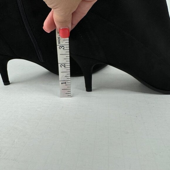 Adrianna Papell NEW Helene Micro Suede Black Ankle Bootie Pump Heels 7M & 7.5M - Picture 7 of 13